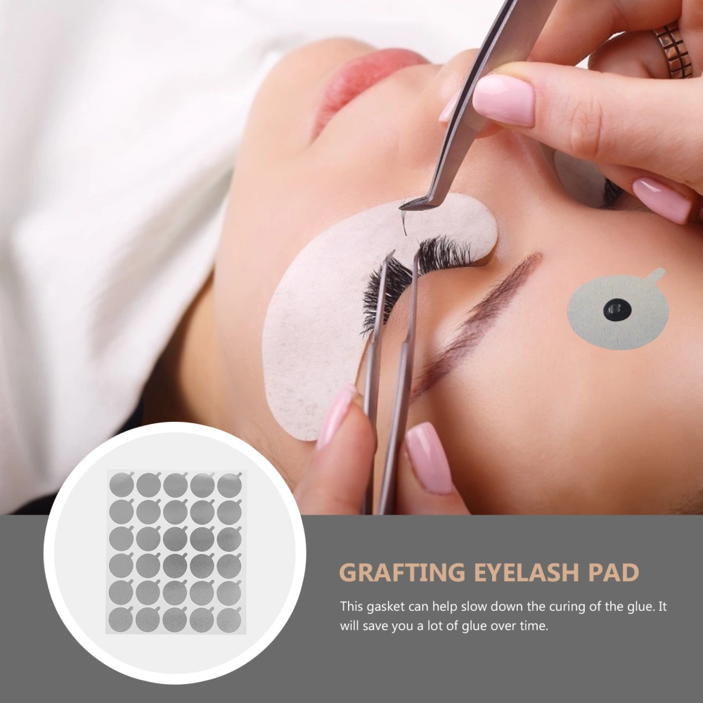 900pcs Eyelash Grafting Pads Extension Lash Glue Plate Salon Beauty Tool (Silver)