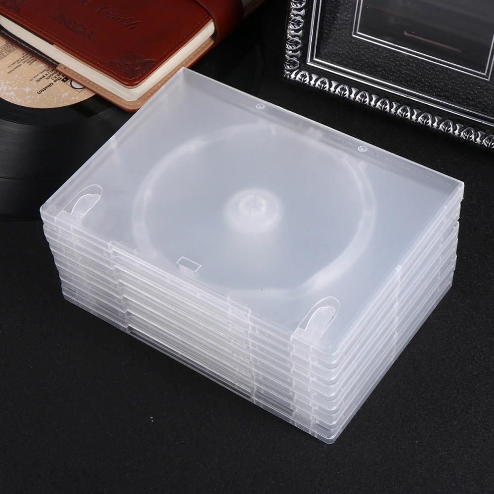 6PCS CD Storage Box Transparent DVD Case CD Package Portable for Home Cinema - Single Disc