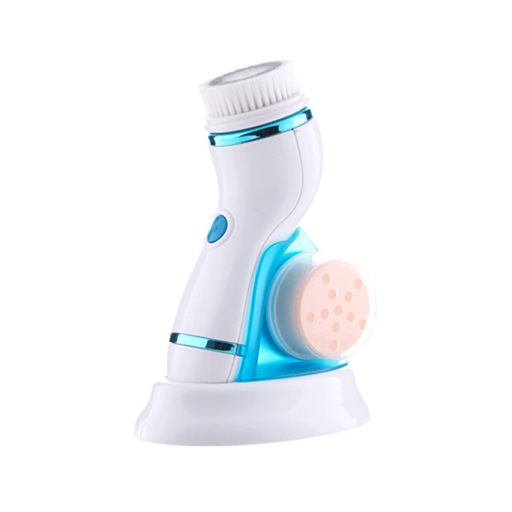 Facial Cleansing Brush Electric Portable Facial Brush For Skin Care Gentle And Deep Cleansing (Blue)