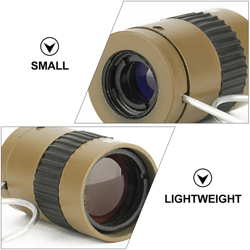 1 Set of Portable Finger Monocular Camping Miniature Monocular Outdoor Pocket Monocular