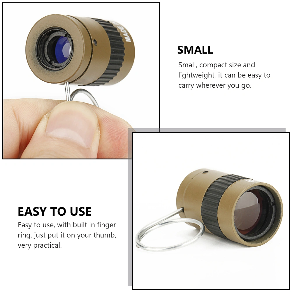 1 Set of Portable Finger Monocular Camping Miniature Monocular Outdoor Pocket Monocular