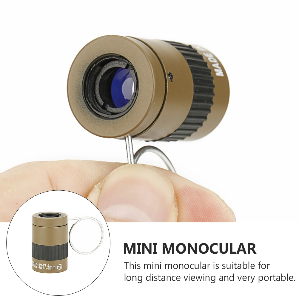 1 Set of Portable Finger Monocular Camping Miniature Monocular Outdoor Pocket Monocular