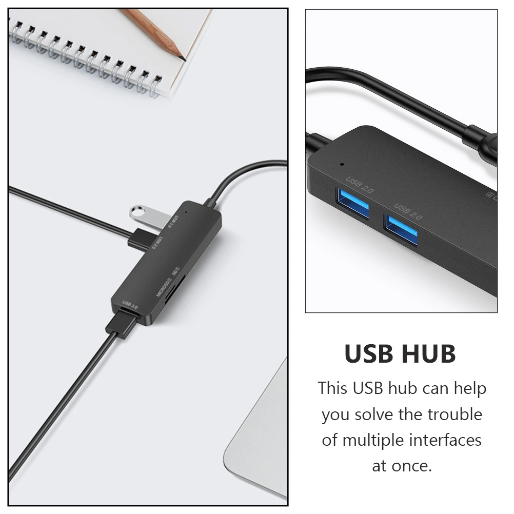 1pc USB Hub SD TF Reader Port Hub USB-C Transfer Device USB Data Hub
