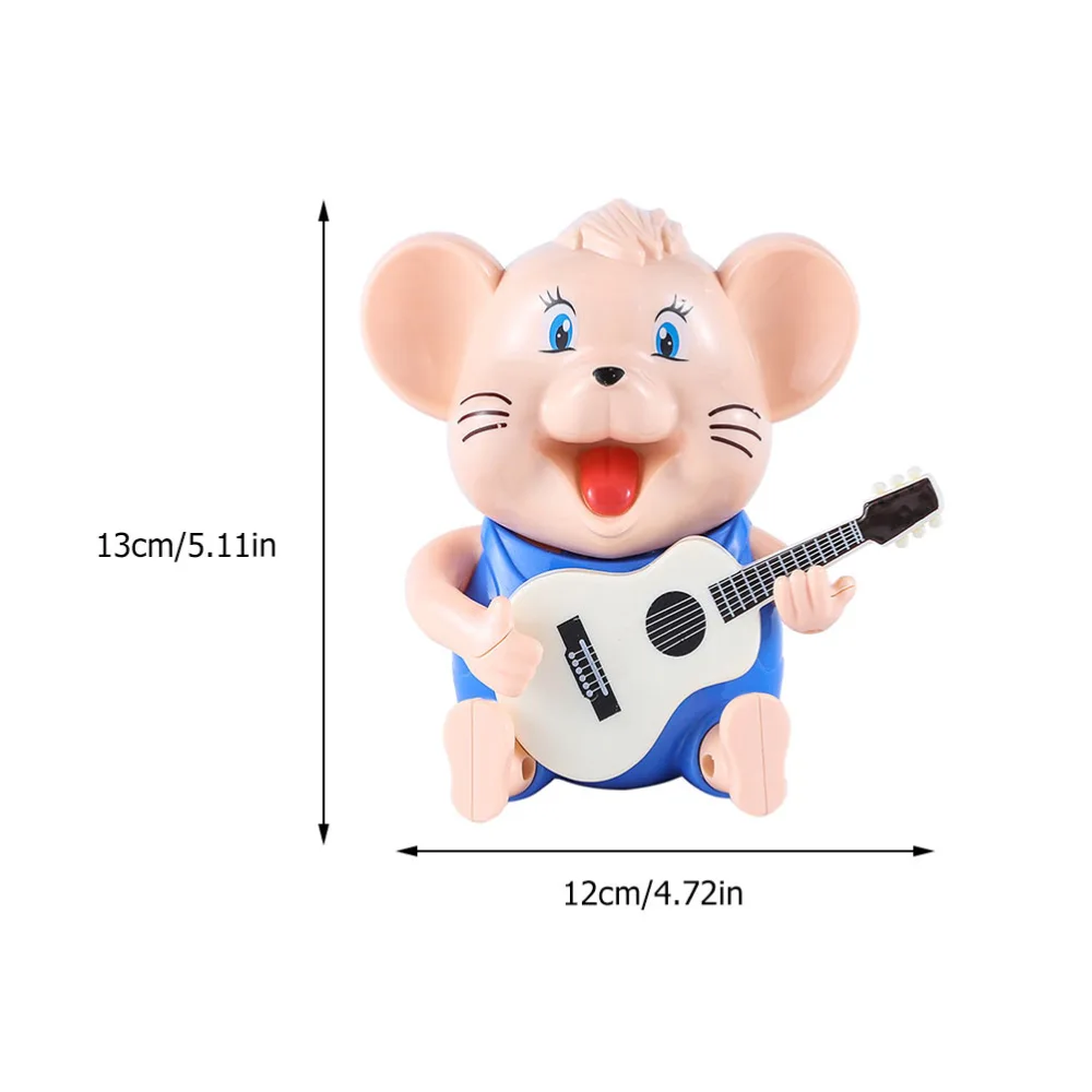 1Pc Mouse Shaped Electric Guitar Plaything Music Toy Funny Head Shaking Toy