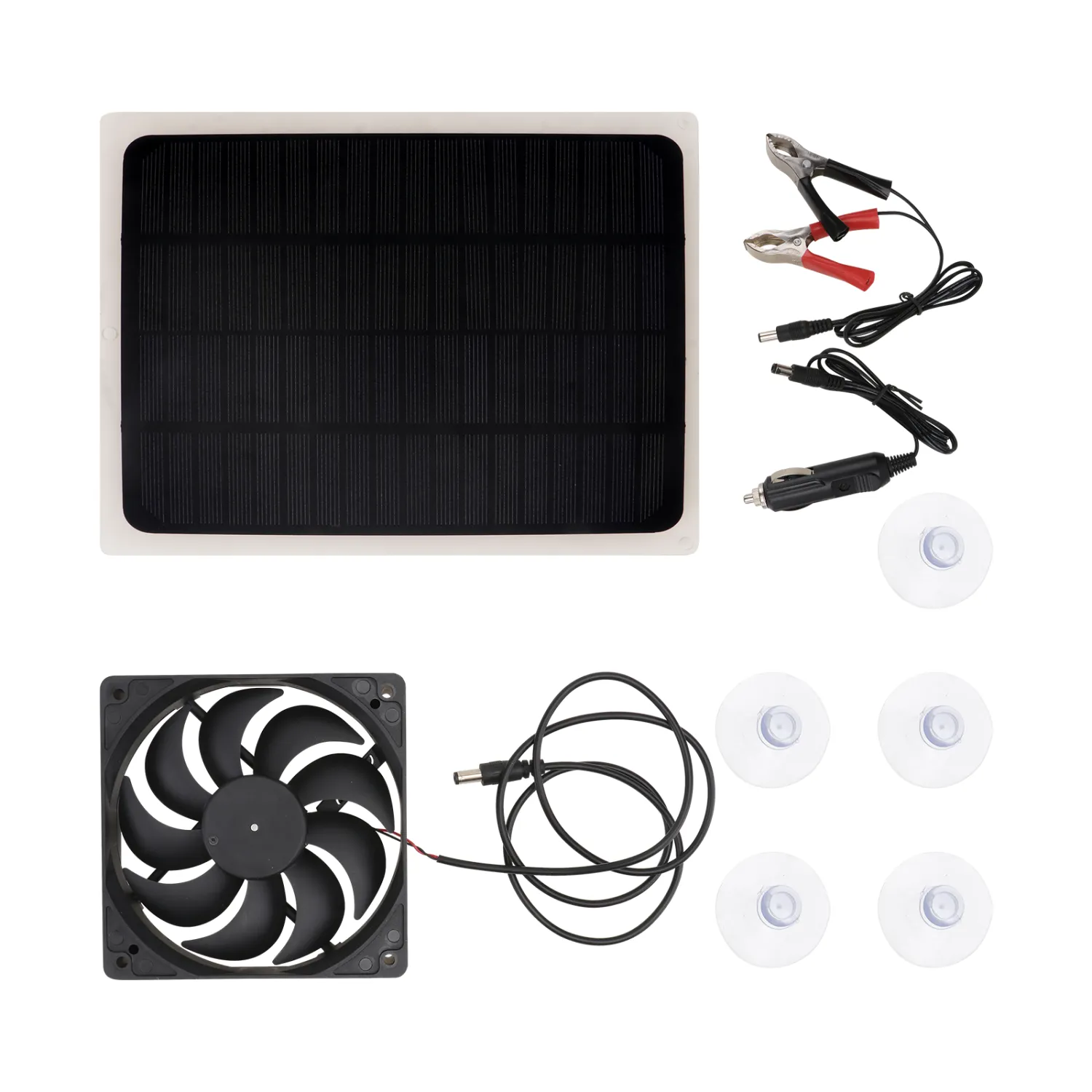 1 Set Solar Panel Solar Powered Board Solar Powered Fan Monocrystal Solar Panel