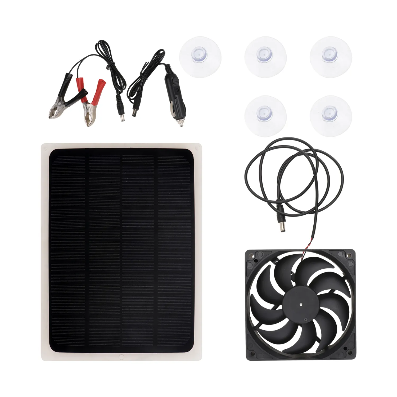 1 Set Solar Panel Solar Powered Board Solar Powered Fan Monocrystal Solar Panel