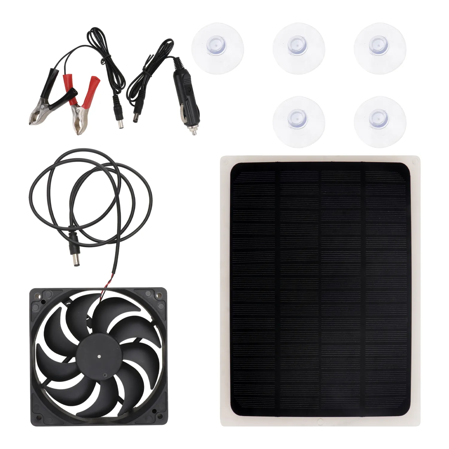 1 Set Solar Panel Solar Powered Board Solar Powered Fan Monocrystal Solar Panel