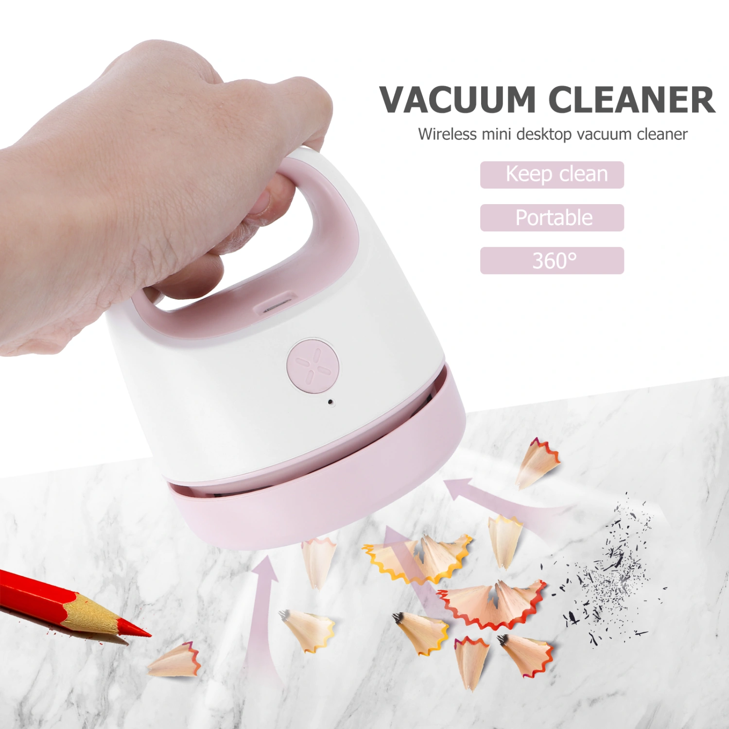 1 Set Practical USB Charging Vacuum Cleaner Portable Dust Collector Cleaner