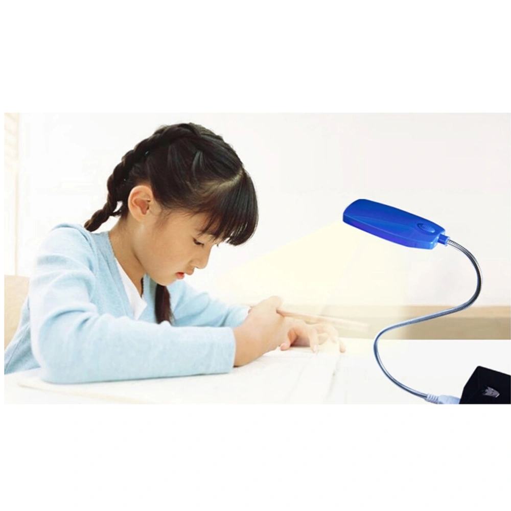 USB Reading Lamp with 28 LED Lights with Flexible Gooseneck for Laptop (Blue)