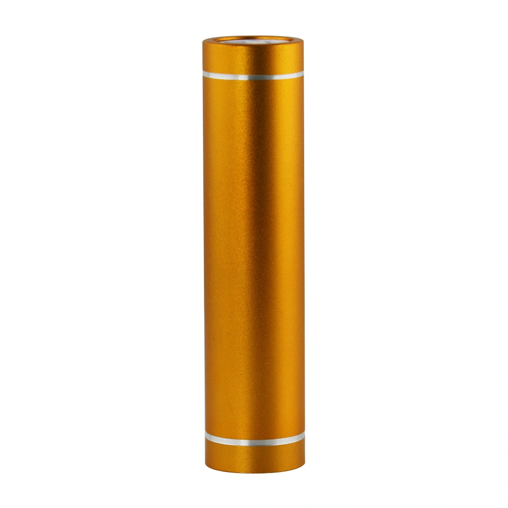 Portable High-efficiency 18650 Batteries Power Bank USB External Battery Pack(Golden)
