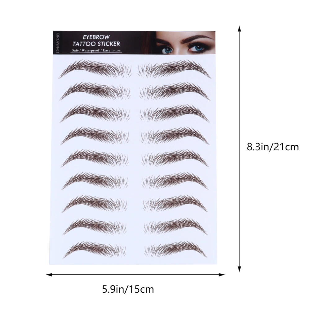 4pcs 6D Hair-Like Eyebrows Grooming Sticker False Eyebrows Sticker for Girl