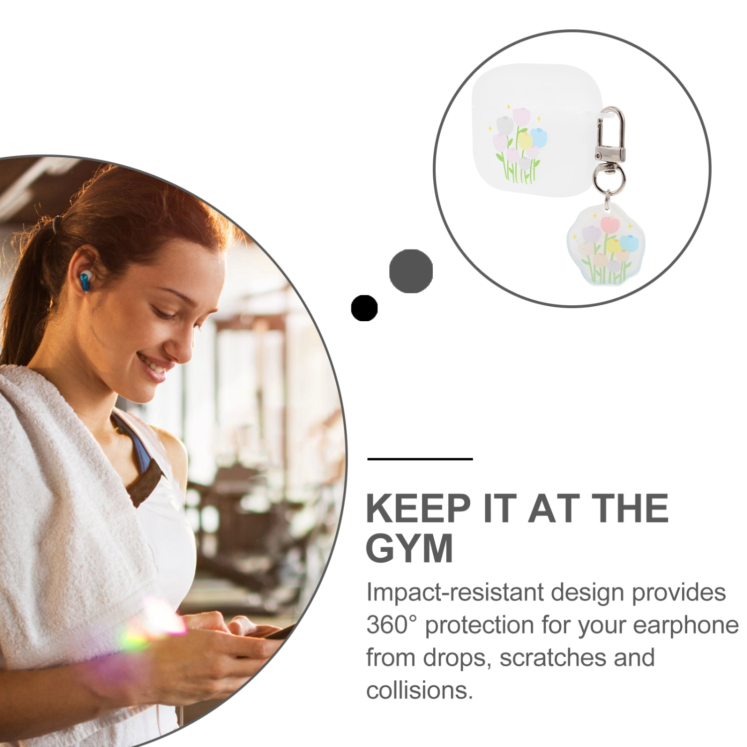 Delicate Flower Pattern Wireless Earphone Cover Compatible for Airpods 3