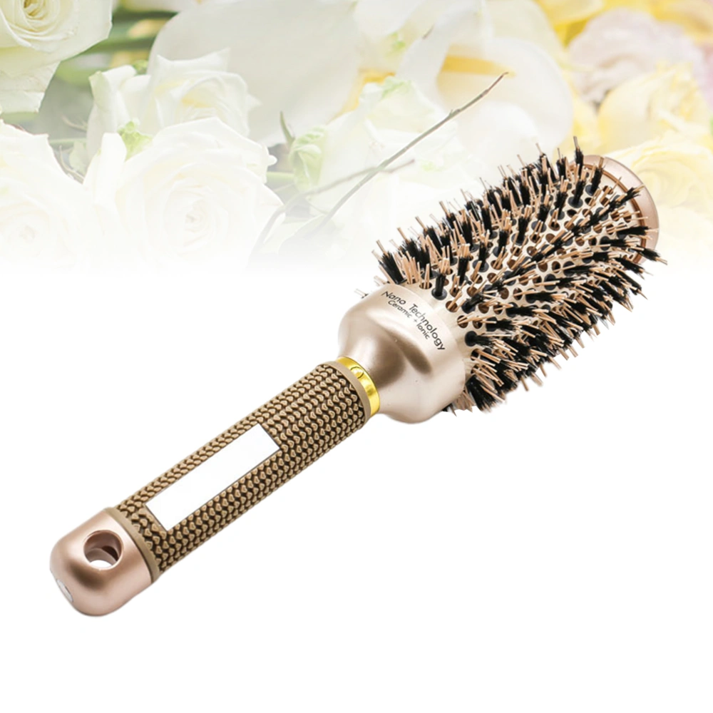 Hair Curling Comb Creative Roller Comb Aluminium Rubber Handle Multi-purpose Roller Comb for Home Salon (5cm Style)