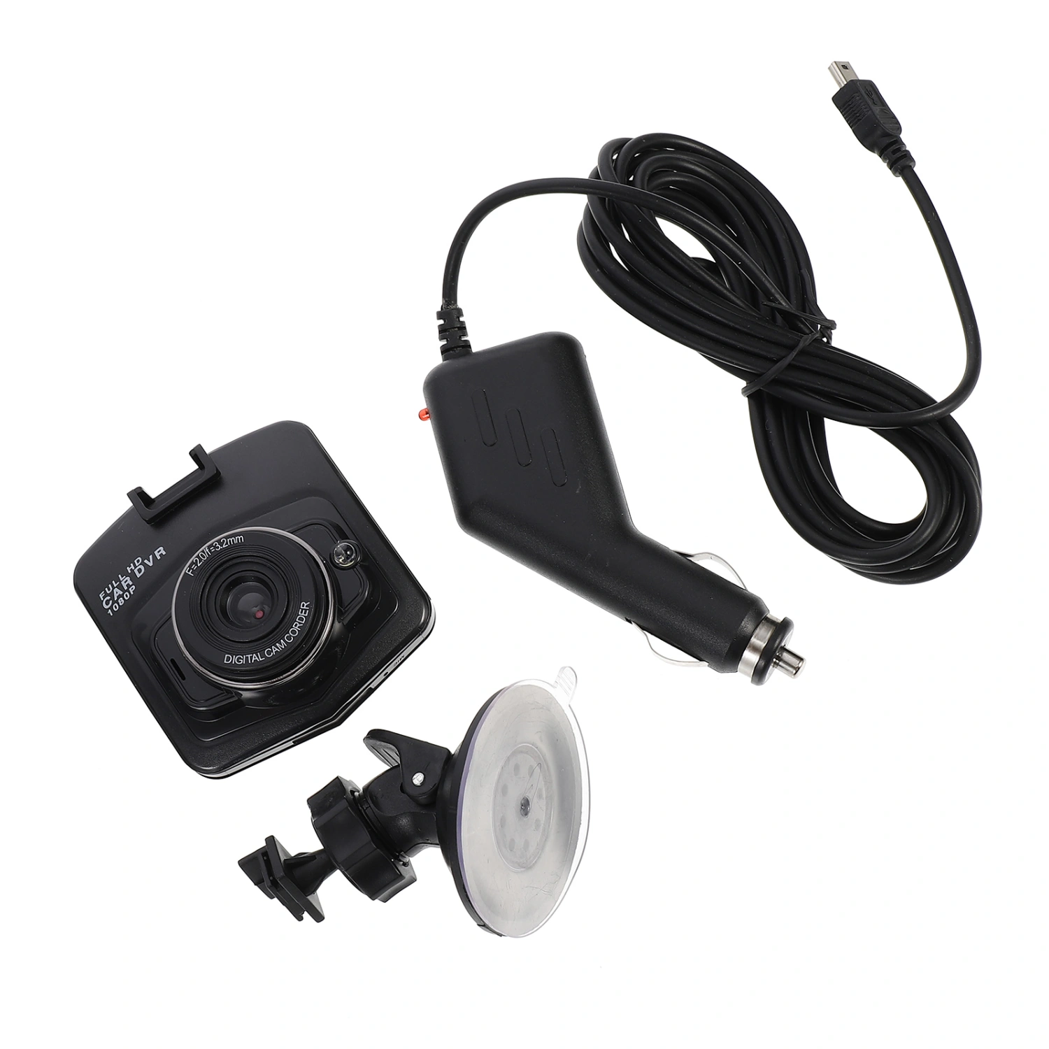2.2 Inches 1080P Camera Car Dash Cam Night Vision Wide Angle Loop Recording Parking Monitor Car Recorder (Black)
