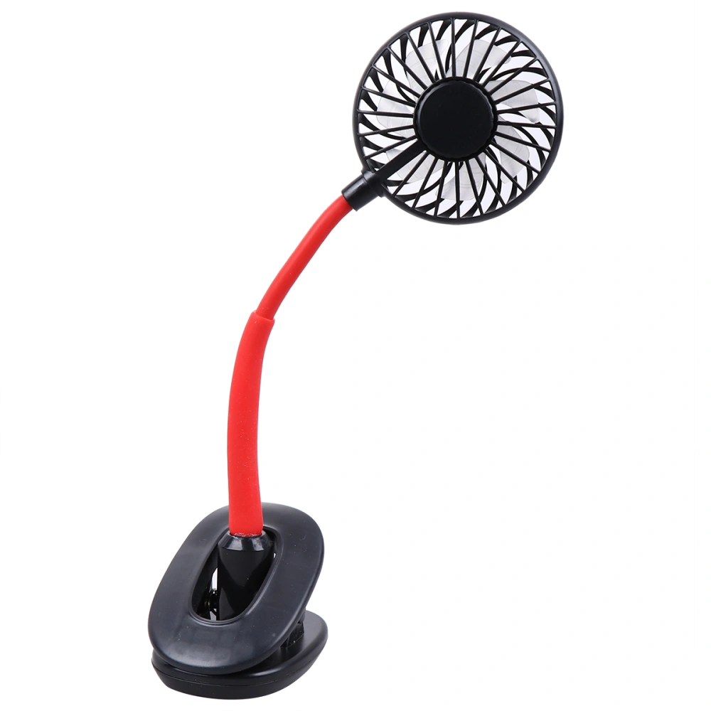 1Pc USB Aroma Clip Fan with Lamp Dorm Desk Lamp with Fan Table Lamp Fan Creative LED Fan with Night Lamp with Clamp (Black)