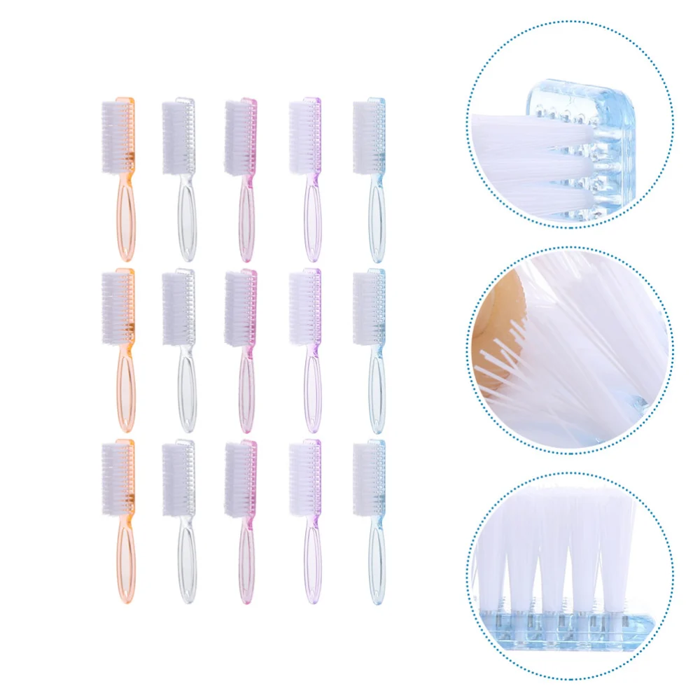 15Pcs Handle Grip Fingernail Cleaning Brushes Nail Dirt Dust Brush Hand Cleaner