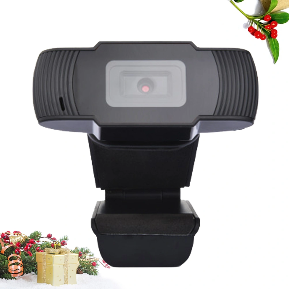 0.3MP 480P Webcams USB Auto Focus Computer Camera with Microphone Clip for Computer PC Laptop (Black)
