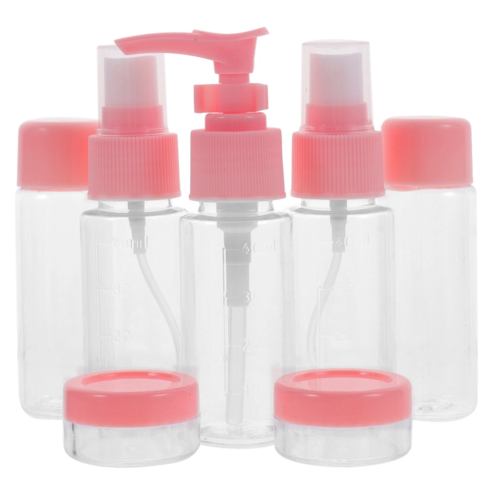 1 Set Travel Lotion Cosmetics Storage Bottles Spray Bottles Portable Lotion Dispenser (Pink)