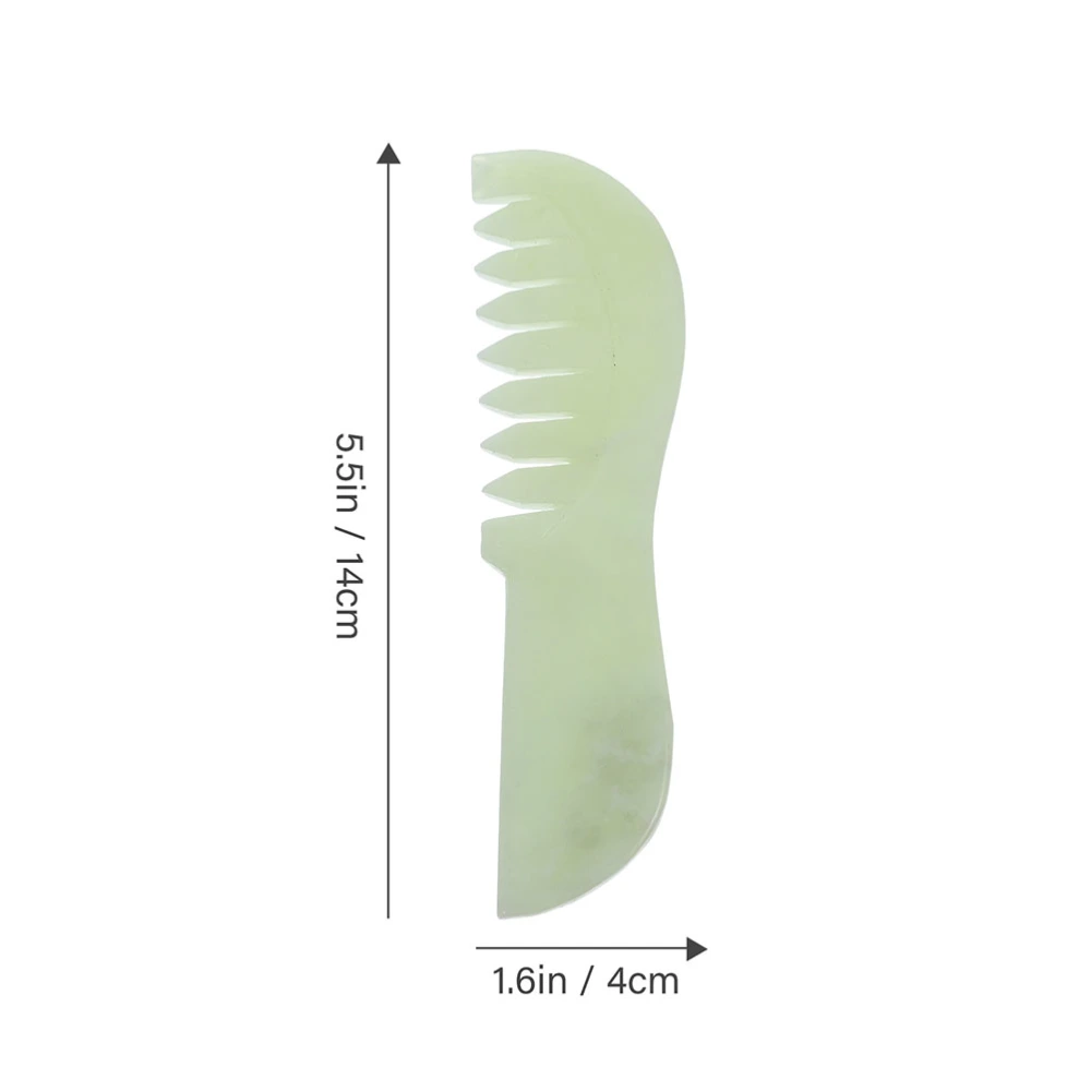 2Pcs Jade Combs Jade Scalp Scraper Massage Combs Jade Massage Comb for Scalp Massage