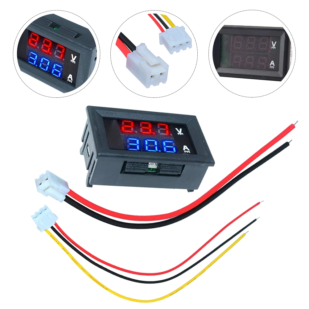 1 Pc 10A Voltmeter Ammeter Voltage Current Tester Monitor Panel Gauge for Car