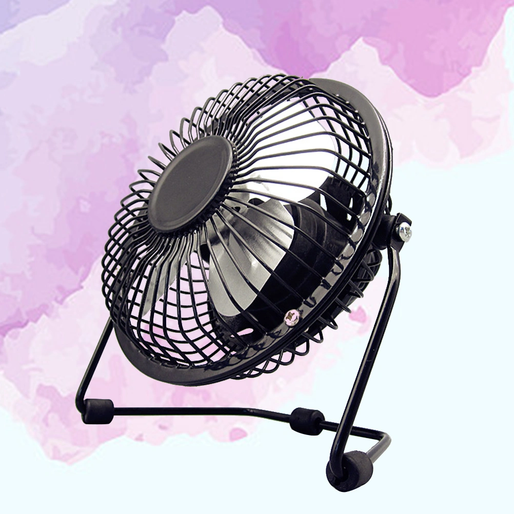 4'' USB Mini Table Fan Portable High Velocity Cooling Fan for Dorm Office Table (Black)