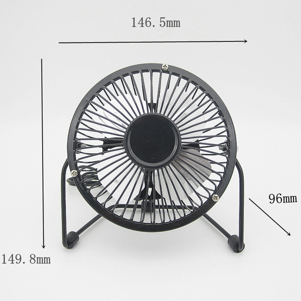4'' USB Mini Table Fan Portable High Velocity Cooling Fan for Dorm Office Table (Black)