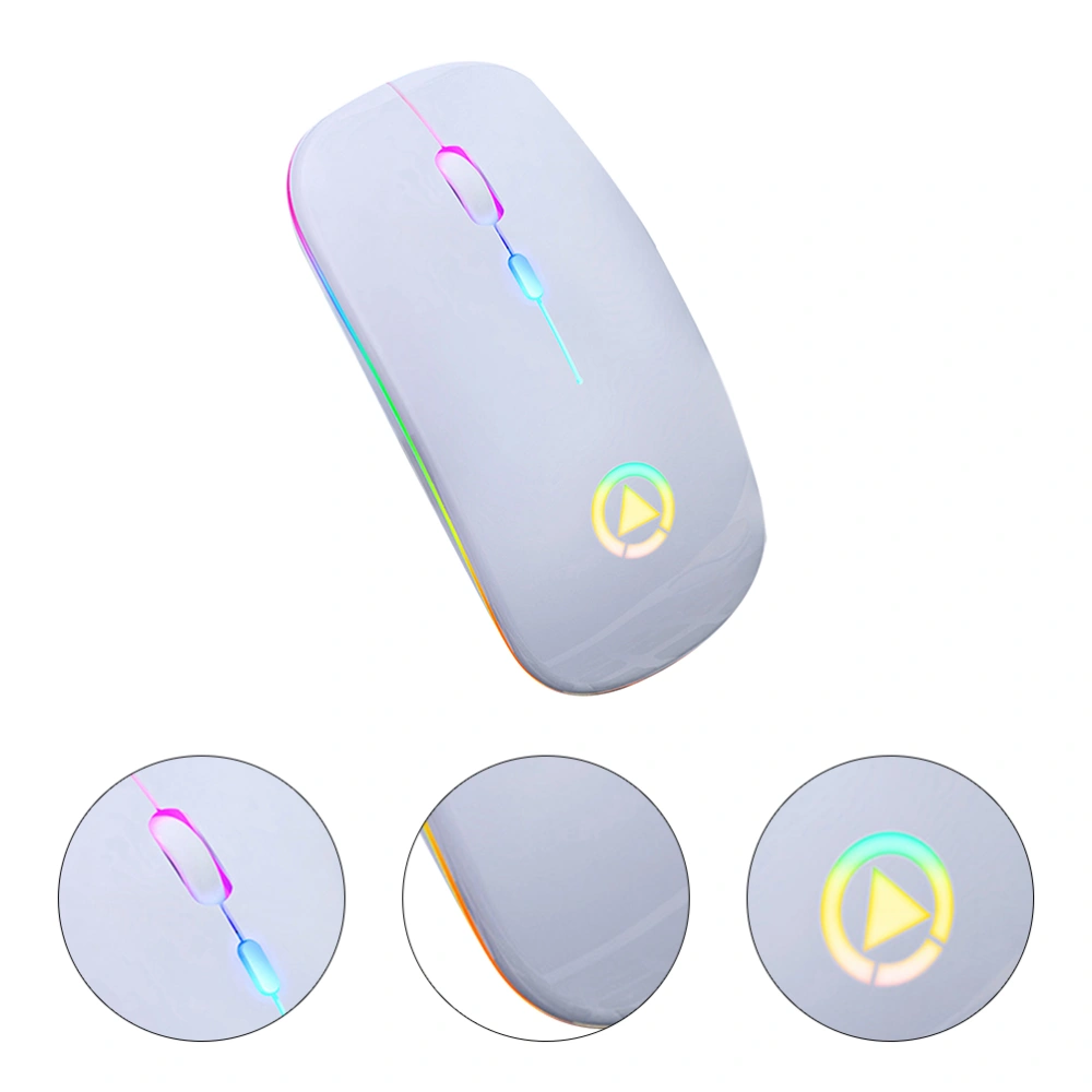 1Pc Wireless RGB Mouse Charging Mute Mouse Luminescent Mouse Mouse for Office