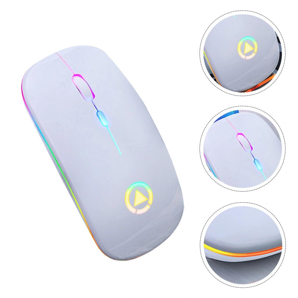 1Pc Wireless RGB Mouse Charging Mute Mouse Luminescent Mouse Mouse for Office