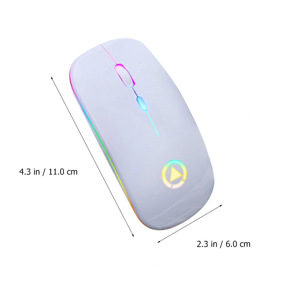 1Pc Wireless RGB Mouse Charging Mute Mouse Luminescent Mouse Mouse for Office