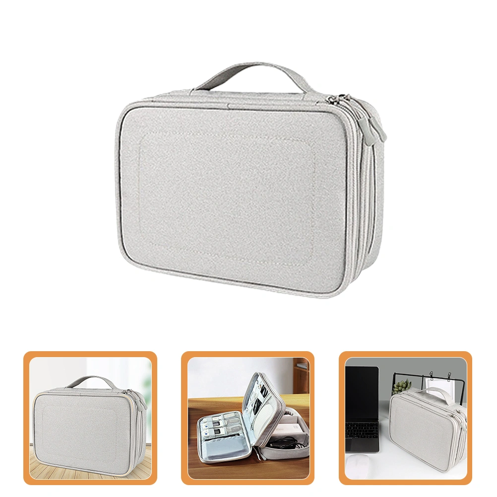 Travel Electronic Organizer Case Multi-functional Power Bank Chargers Cable Storage Pouch