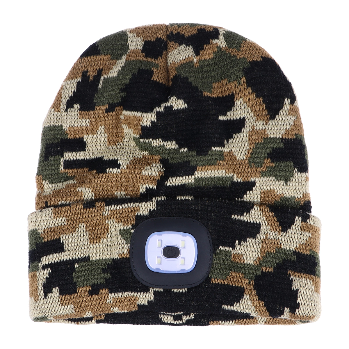 Knitted Beanie LED Hat for Men Women Fitness Outdoor Sports Running Skiing Hiking (Camouflage)