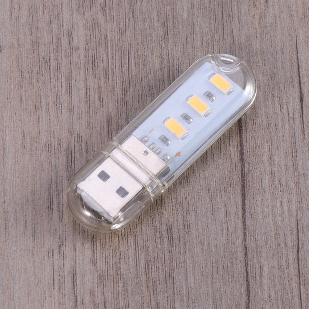 5 Pcs LED Night Light USB Keyboard Laptop Lamp Reading Lighting Portable Mini Table Lamp(2Pcs 3 Led with White Light and 2Pcs 3 Led with Warm Light and 1Pc USB Extension Cord)