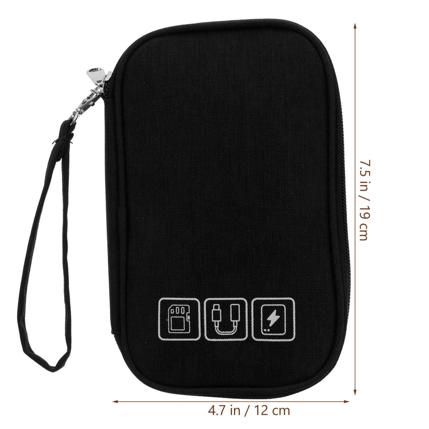 2pcs Electronic Organizer Bag Data Cable Storage Bag Travel Digital Cable Pouch