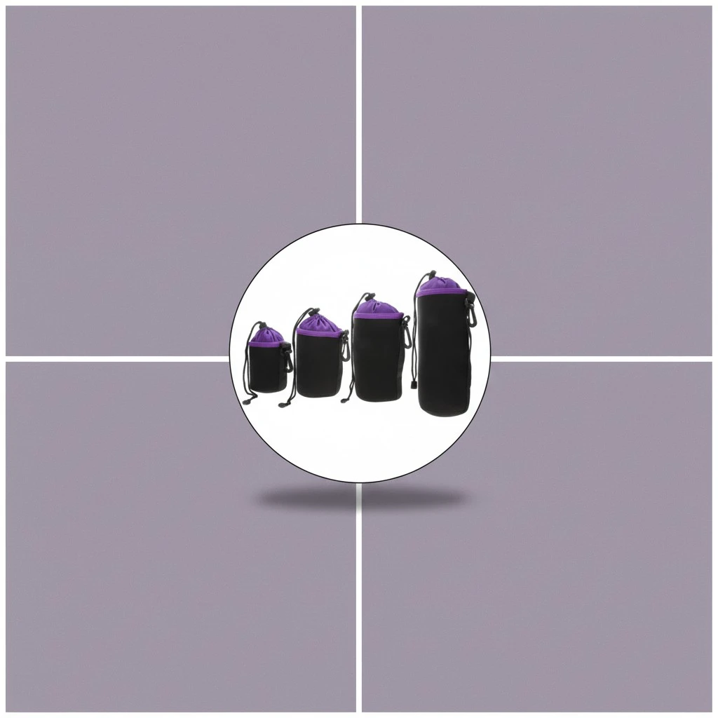 4pcs SLR Camera Lens Bags Drawstring Camera Lens Storage Pouches Protective Cases