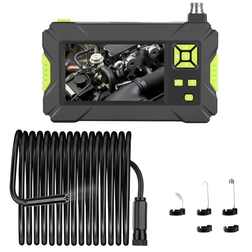 1Pc 4.3 "screen Handheld Integrated Hard Wire Industrial Pipeline with 5 Meters Long Line(Black Olive Green)