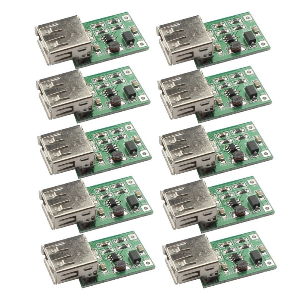 10pcs PFM Control DC-DC Converter Step Up Boost Module 600MA USB Charger 0.9V-5V to 5V Power Supply Module (Green)