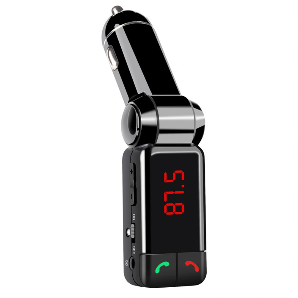 AutoDigital FM Transmitter Wireless In-car Radio Receiver MP3 Music Player Car Adapter Charger Dual USB Output Supports USB Flash Music Handsfree Call AUX In (Black)