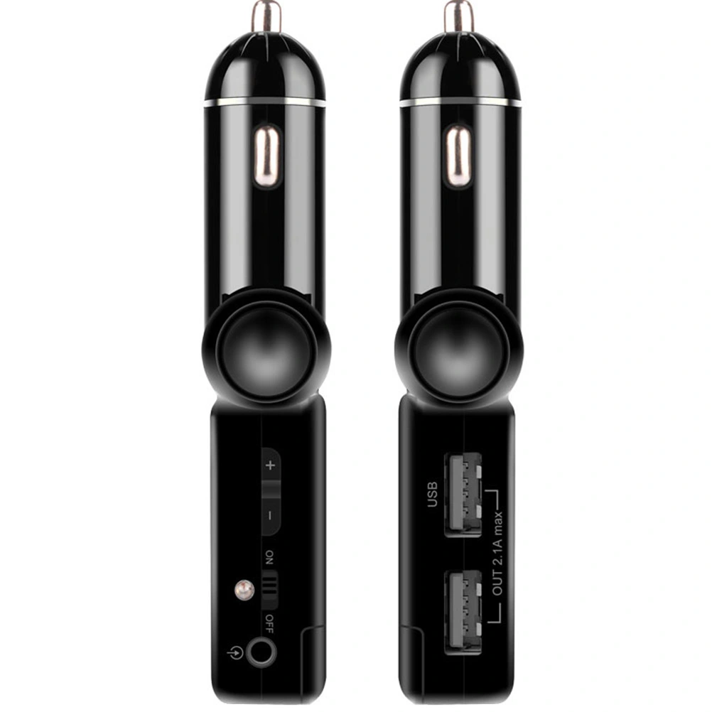 AutoDigital FM Transmitter Wireless In-car Radio Receiver MP3 Music Player Car Adapter Charger Dual USB Output Supports USB Flash Music Handsfree Call AUX In (Black)
