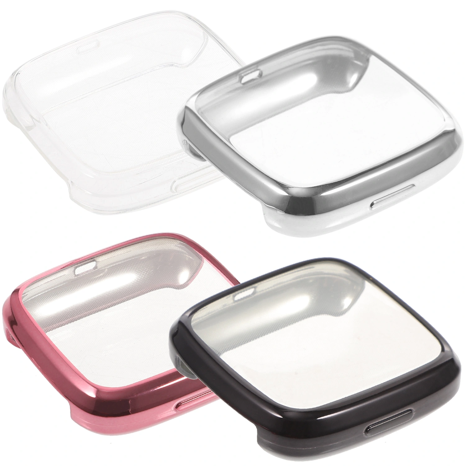 4pcs Watch Protectors Watch Cases Protective Watch Covers Compatible for Fitbit Versa 2