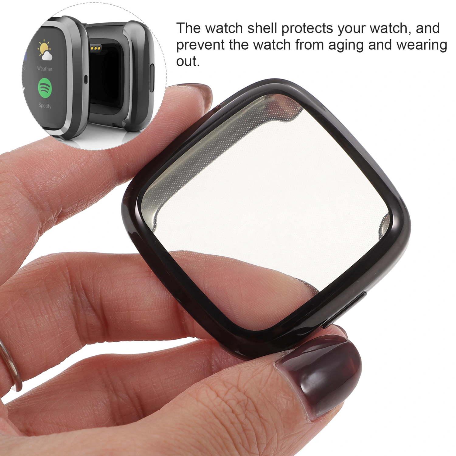 4pcs Watch Protectors Watch Cases Protective Watch Covers Compatible for Fitbit Versa 2