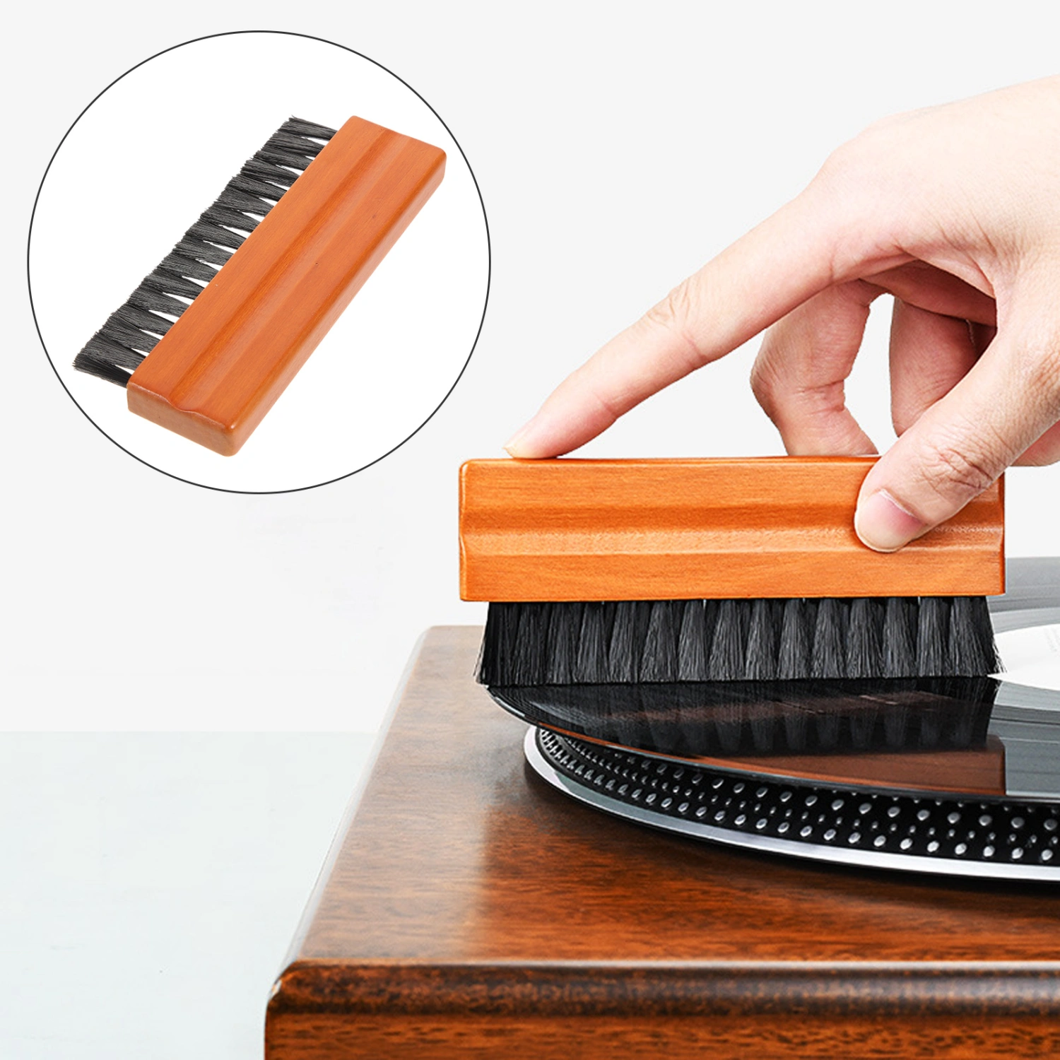 Vinyl Record Brush Phonograph Cleaning Brush Vinyl Recorder Dust Cleaning Brush for Home Studio