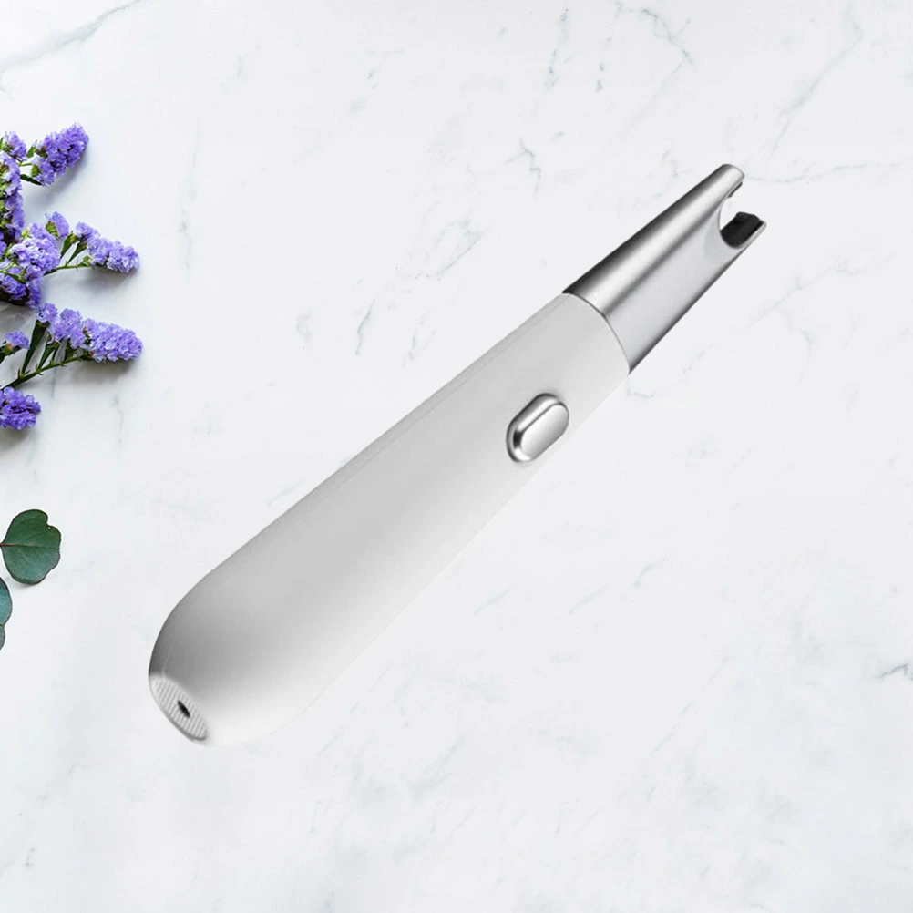 Mini Windproof Cigarette Lighter USB Rechargeable Flameless Lighter Cigar Lighter (White)