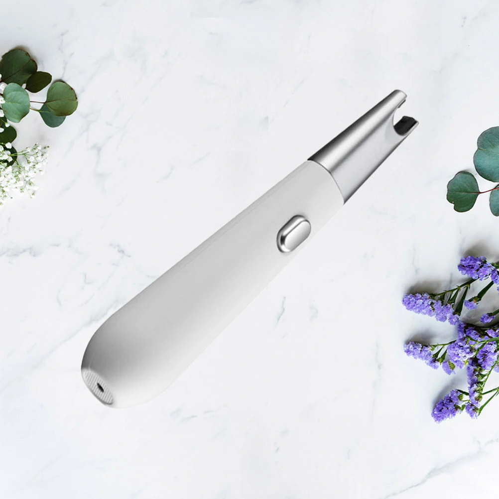Mini Windproof Cigarette Lighter USB Rechargeable Flameless Lighter Cigar Lighter (White)