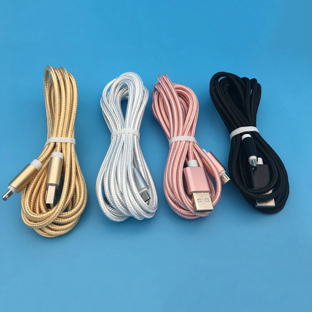 3m Nylon Braided Micro USB Cable Charging Cable Extra Long Tangle-Free Cable for Android (Black)