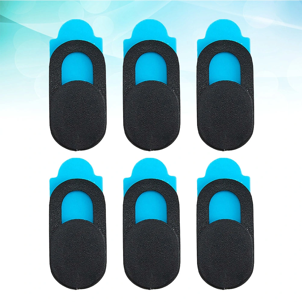 6Pcs Smartphone Webcam Cover Anti-peep Plastic Web Camera Cover for Computer Laptop Desktop PC (Black)