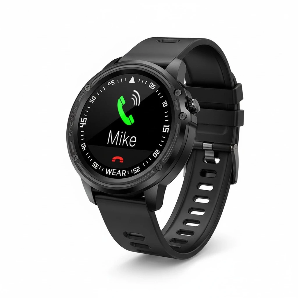 L8 Smart Watch Activity TrackerHeart Rate Blood Pressure Monitoring Exercise Watch (Black+Grey)