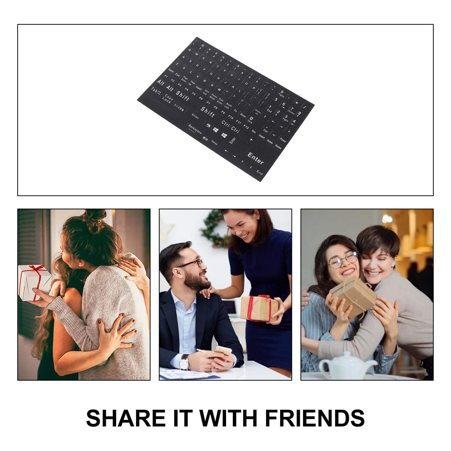 2 Sheets Computer Laptop Keyboard Stickers Notebook English Keyboard Stickers