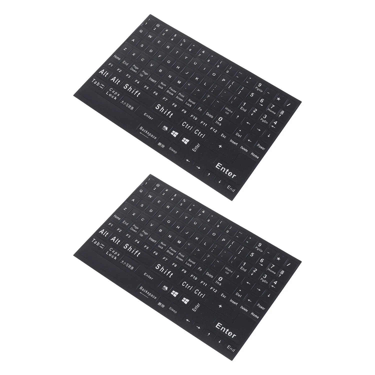 2 Sheets Computer Laptop Keyboard Stickers Notebook English Keyboard Stickers