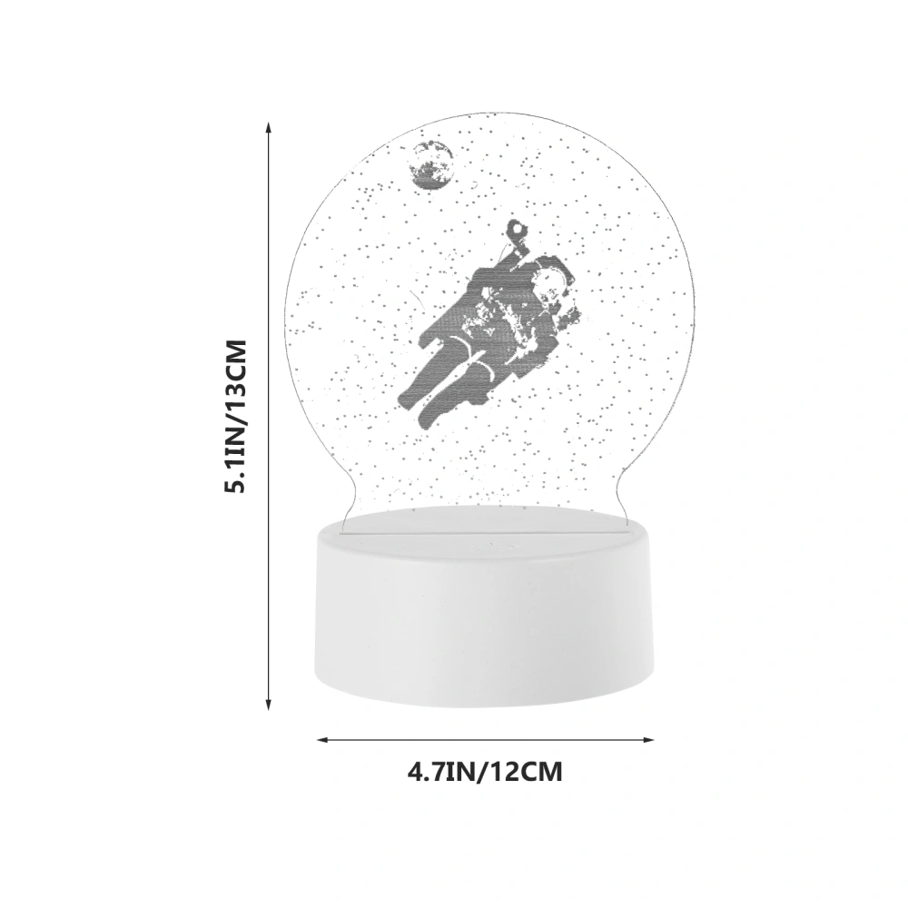 1Pc Astronaut Modeling Night Light Romantic Table Light 3D Light Transparent