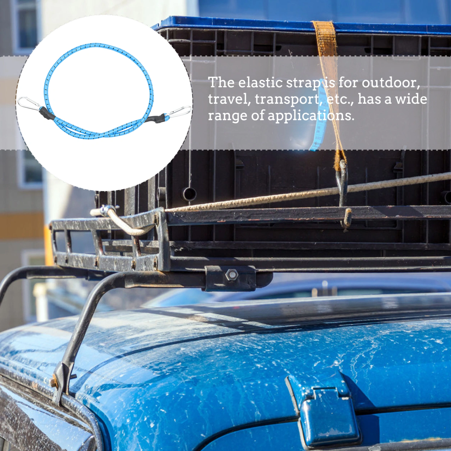4pcs Motorbike Cargo Tensioner Belts Binding Strap Elastic Cords with Hooks